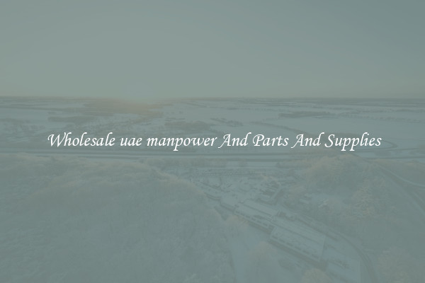 Wholesale uae manpower And Parts And Supplies