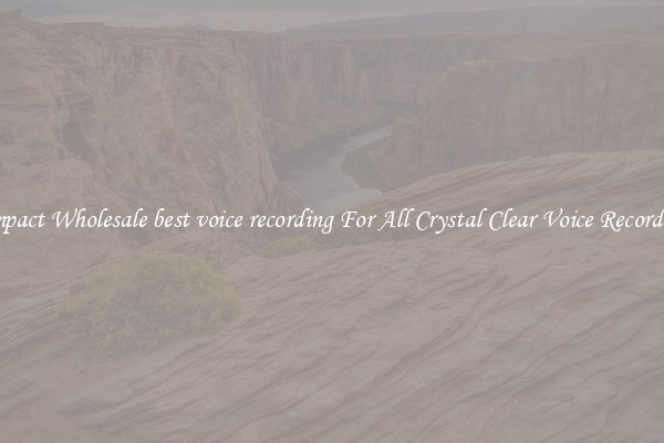 Compact Wholesale best voice recording For All Crystal Clear Voice Recordings
