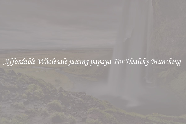 Affordable Wholesale juicing papaya For Healthy Munching 