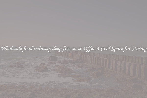 Wholesale food industry deep freezer to Offer A Cool Space for Storing