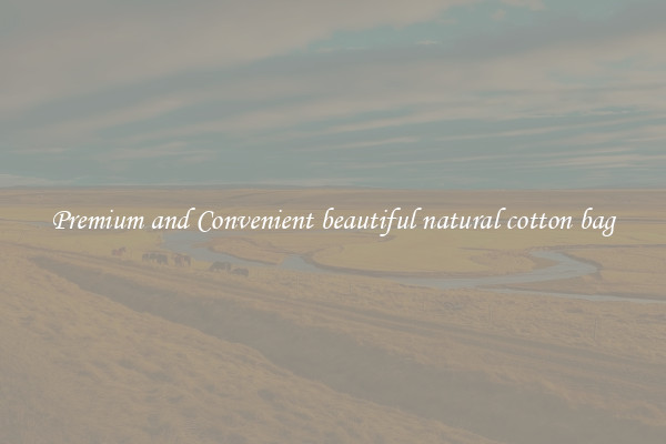 Premium and Convenient beautiful natural cotton bag