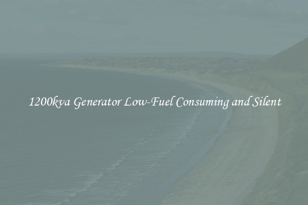 1200kva Generator Low-Fuel Consuming and Silent