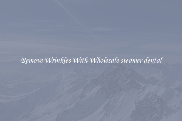 Remove Wrinkles With Wholesale steamer dental