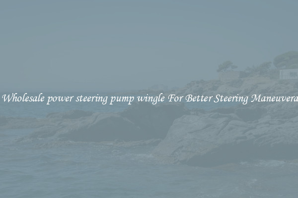 Shop Wholesale power steering pump wingle For Better Steering Maneuverability