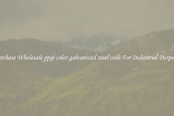 Purchase Wholesale ppgi color galvanized steel coils For Industrial Purposes