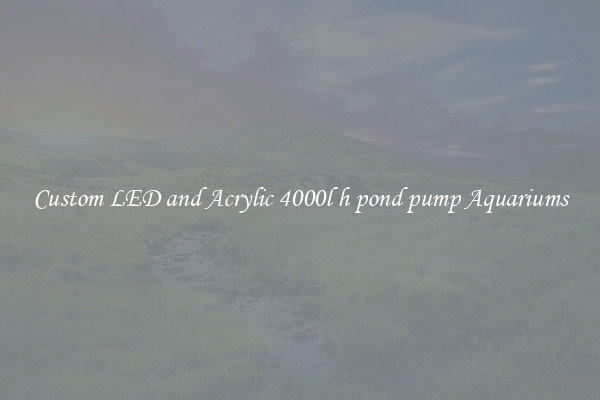 Custom LED and Acrylic 4000l h pond pump Aquariums