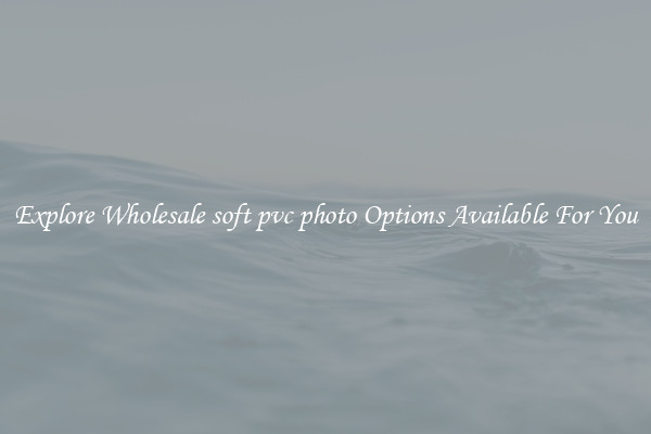 Explore Wholesale soft pvc photo Options Available For You