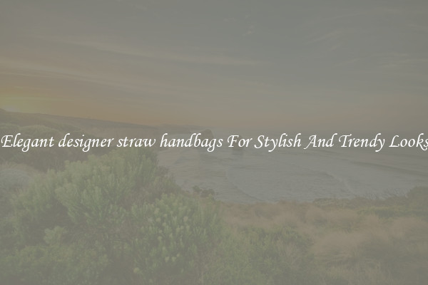 Elegant designer straw handbags For Stylish And Trendy Looks