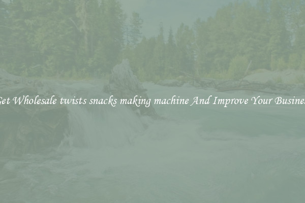 Get Wholesale twists snacks making machine And Improve Your Business