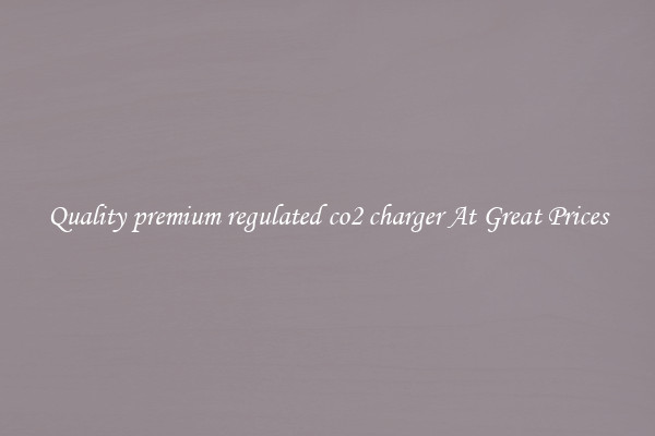 Quality premium regulated co2 charger At Great Prices